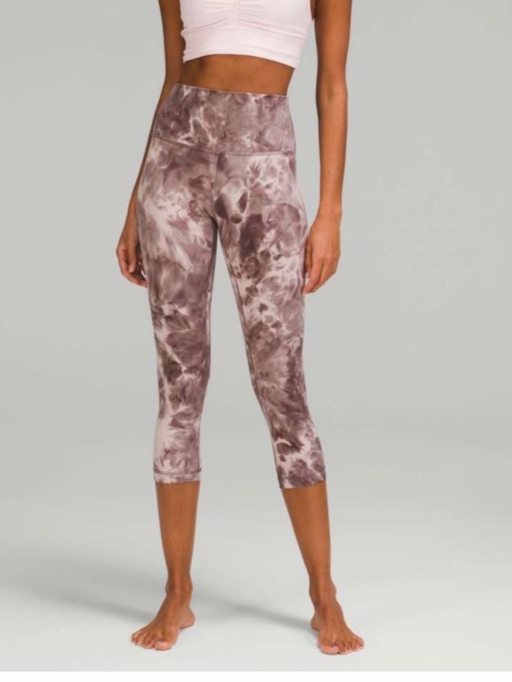 Lululemon Align High-Rise Crop 21" - Diamond Dye Mink Bery Lunar Rock.